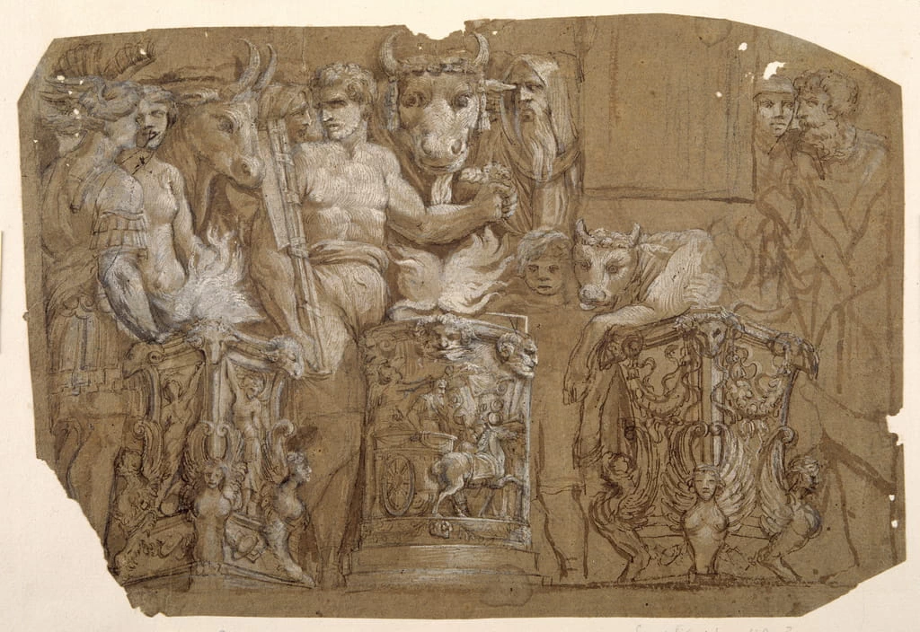 Studio - Sacrificio antico e le nozze di Perseo e Andromeda, da Polidoro da Caravaggio, The Devonshire Collections, Chatsworth